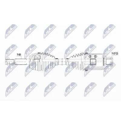 Imagen de NTY NPW CH 082 Árbol de transmisión Eje delantero, derecha 725 TESLA: Model S