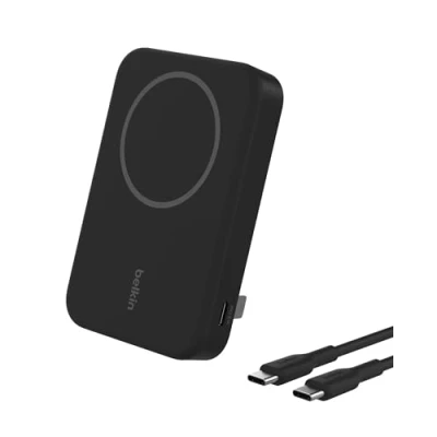 Imagen de Powerbank Inalámbrica Belkin Boostcharge Pro 8000mah Qi2 Con Soporte Negro