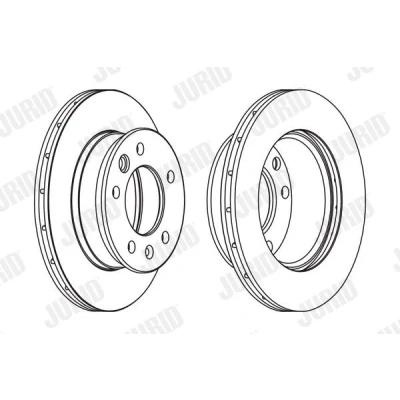 Imagen de JURID 569122J Disco de freno 276 22 5 130 ventilado aceitado sin tornillos MERCEDES BENZ: Sprinter 3 T Furgón, 2 Furgón