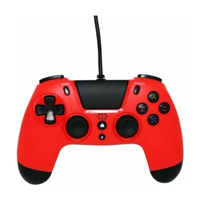 Imagen de Gioteck VX4 Mando PS4 Wired, Controlador Cableado para la Playstation 4, 3,5 mm Puerto de Audio, Soporta vibraciones y movimientos, Compatible con PC Rojo (Windows 8.1) (VX4PS4 43 MU)