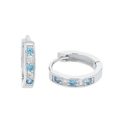 Imagen de Amor Creoles Plata de Ley 925 Joyas Orejas para Niñas, con Sintetizador Circonitas, 1,2 cm, Plata, Viene en Caja Regalo Joyería, 2021280