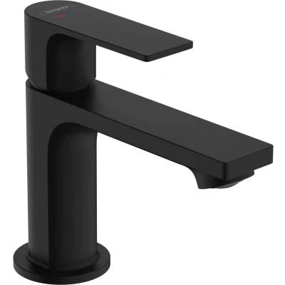 Imagen de hansgrohe Rebris E Grifo monomando de lavabo 80 CoolStart con vaciador automático, negro mate, 72553670