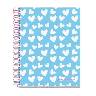 Imagen de Miquelrius Cuaderno A5, Rayas 7 mm, tapa dura, Libreta A5 con 120 hojas microperforadas, 4 colores para organizar, Papel Extra Opaco 70 g/m², 2 taladros archivar