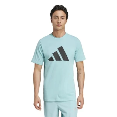 Imagen de adidas Performance Train Essentials Feelready LOGO Camiseta estampada Mint ton black, Hombre, Talla: Medium, black