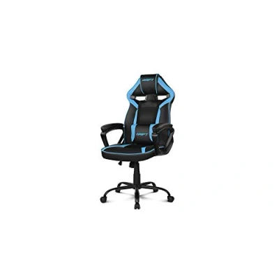Imagen de Drift DR50BL Silla Gaming Profesional, Polipiel, reposabrazos Acolchados, Piston Clase 4, Asiento basculante, Altura Regulable, cojín Lumbar, Color Negro/Azul