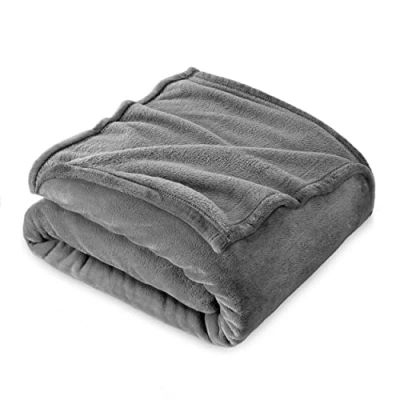 Imagen de FARFALLAROSSA Manta Cama 160/180,Mantas para Sofa Grande, Polar Franela Extra Suave,Gris Claro 230 x 270 cm,para Toda Estación