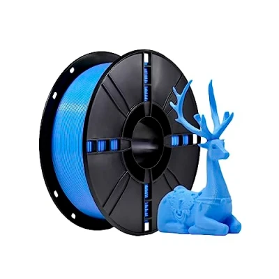 Imagen de PLA+ Filamento 3D de 1,75 mm, PLA Plus, precisión dimensional +/ 0,02 bobina 1 kg (2,2 LBS) impresión para impresora (Azul claro)