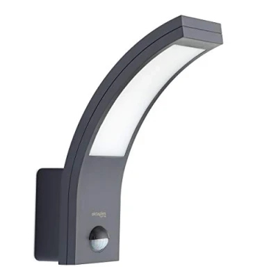 Imagen de Oktaplex lighting Aplique Pared Exterior con Detector de Movimiento Rio Motion IP54 10W 750lm 3000K Blanco Cálido Lampara Antracita