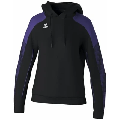 Imagen de Erima Sudadera con Capucha EVO Star (1072429) Mujer, Negro/Ultra Violet, 44