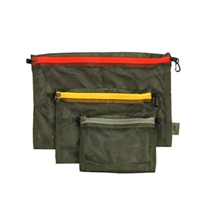 Imagen de Tasmanian Tiger TT Mesh Pocket Set Mochila Organizador Bolsas adicionales en 3 tamaños, Color Verde Oliva