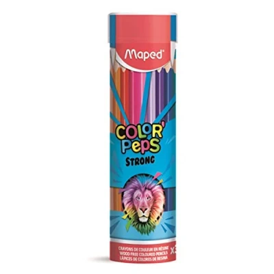 Imagen de Maped lápices de colores Strong Color&#039;Peps 36 colorear ultra resistentes y ergonómicos Tubo metal