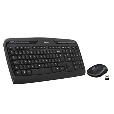 Imagen de Logitech MK330 Combo Teclado y Ratón Inalámbrico parta Windows, Disposición QWERTY US Internacional, Negro