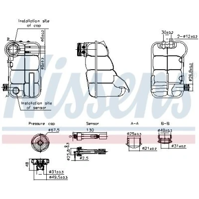 Imagen de Tanque de expansión, refrigerante NISSENS 996344
