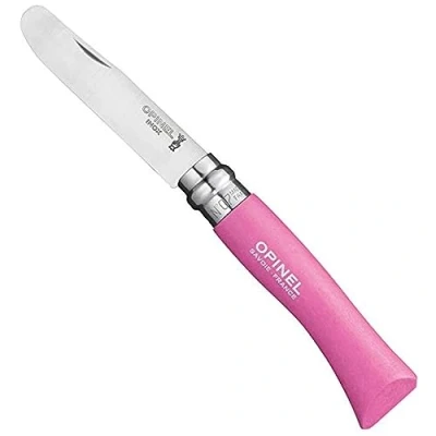 Imagen de Opinel 0442001699 Navaja con punta redondeada y mango en carpe, color fucsia, talla 8 cm