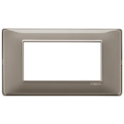 Imagen de Vimar serie plana Placa 4 módulo reflex ceniza