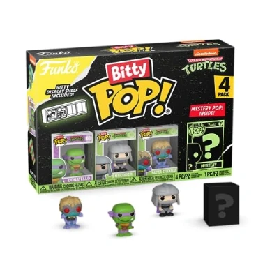 Imagen de Funko Bitty Pop! Teenage Mutant Ninja Turtles Leonardo, Michelangelo, April O’Neil Y una Minifigura Misteriosa Sorpresa 0.9 Inch (2.2 Cm) TMNT Donatello Coleccionable Idea de Regalo