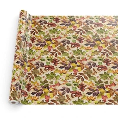 Imagen de mantel de hule lavable, plástico, liso, 100 x 140 cm, borde corte otoño