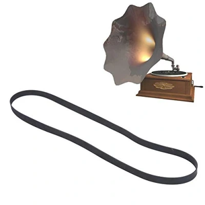Imagen de Bnineteenteam Cinturón de Goma Registro Negro, Jugador Compatible con Placa giratoria, Repuesto para fonógrafo(1L10 200mm) Correa Tocadiscos 200Mm