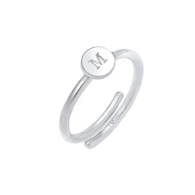 Imagen de Elli Letter M Anillo silvercoloured, Mujer, Talla: 54, Silver coloured