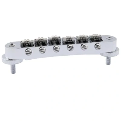 Imagen de Musiclily Pro 10,4mm Roller Puente Tune O Matic con Postes M4 para Guitarra Eléctrica tipo Les Paul, Cromado
