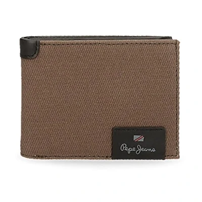 Imagen de Pepe Jeans Hilltop Cartera horizontal con monedero Marrón 11x8x1 cms Piel