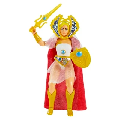 Imagen de Masters of the Universe MOTU Origins She Ra Princess Power, Figura de acción 14 cm con capa y corona que se transforma en casco minicómic, juguete regalo para niños niñas +6 años, HYD26