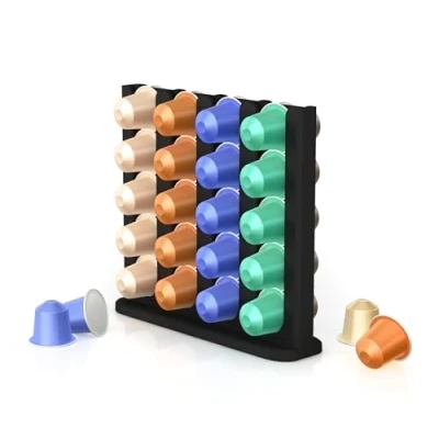 Imagen de NewGround Designs soporte para cápsulas Nespresso (40 cápsulas) Dispensador de cápsulas, pared