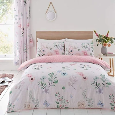 Imagen de GC GAVENO CAVAILIA Juego de Funda edredón Flores, Ropa Cama botánica polialgodón tamaño King, Fundas Suaves, Color Rosa