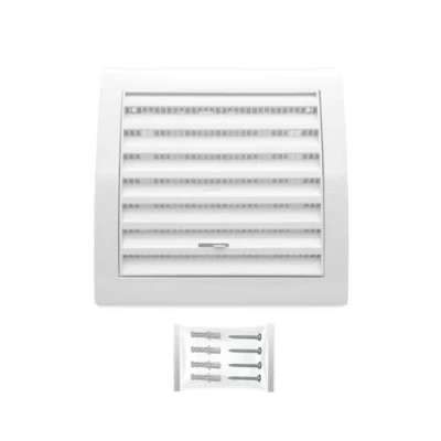 Imagen de H&amp;C VENT Rejilla Ventilación de 150 x 150mm │ Extractor Baño Cocina Aire Acondicionado Conductos Pared AC Ventilador Tubo PVC Cubiertas Ventilacion con cierre regulable y Mosquitera