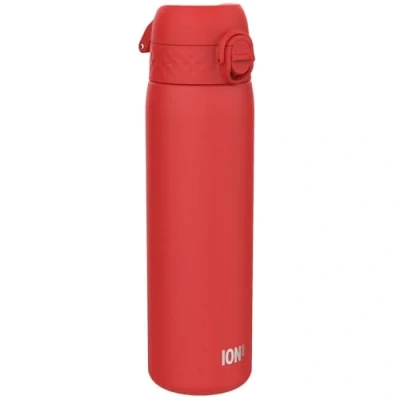 Imagen de Ion8 Botella Agua Acero Inoxidable Termica, 500ml, a Prueba de Fugas, Fácil Abrir, Cerradura Segura, Aptas para Lavavajillas, Adapta Portavasos, Asa Transporte, Resistente Rayones, Rojo