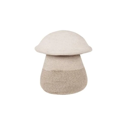 Imagen de Lorena Canals Cesta Mama Mushroom Natural, Lino, Marrón Tierra 97% algodón 3% Otras Fibras 33x38 cm