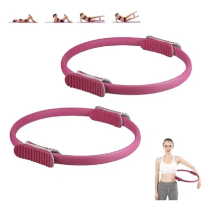 Imagen de MAGIC SELECT 2X Aro de Pilates para Entrenamiento Anillo Yoga con Doble Asa Círculo Fitness Resistencia y Flexibilidad mágico piernas Brazos.