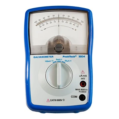 Imagen de PeakTech P 3204 Analog Galvano metros +/ 50 µa, 5 mA, 100 MV con drehs Pulm ESS de y speigels Kala
