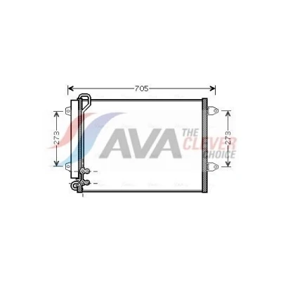 Imagen de PRASCO VNA5225D Condensador con secador 15,4 13,6 Aluminio 562 R 134 a VOLKSWAGEN: Passat B6 Berlina, B7 Variant