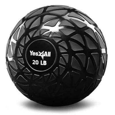 Imagen de Yes4All TDH7 Dynamic Slam Balls 9 kg, Brillante, balón Medicinal Relleno de Arena, sin Rebote, Adecuado para Entrenamiento y Fuerza