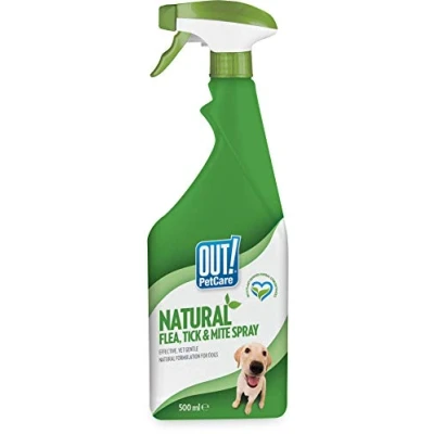 Imagen de OUT! Spray natural contra pulgas, garrapatas y ácaros para perros, 500 ml