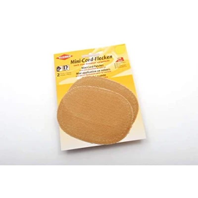 Imagen de Kleiber Coderas/Rodilleras ovaladas, de Pana, tamaño pequeño, para coserlas o termoadhesivas, Color Beige