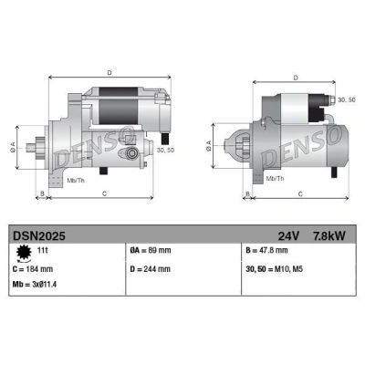 Imagen de Motor de arranque DENSO DSN2025
