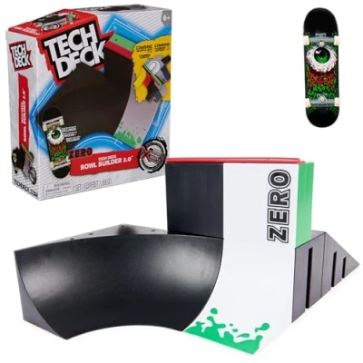Imagen de Tech Deck Bow Builder 2.0 X Connect Park Creator Juego de Rampas Personalizable y Construible con Fingerboards Finger Skate 6069424 Juguetes Niños 6 años +