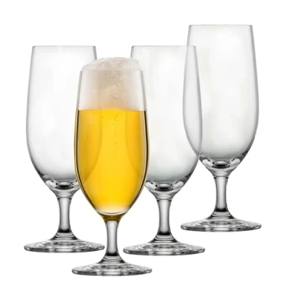 Imagen de Schott Zwiesel vasos de cerveza básicos 0,3 l (juego 4 unidades), clásicos para pils, aptos lavavajillas, fabricados en Alemania (número referencia 123659)