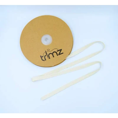 Imagen de Trimz Cinta de espiga 100% algodón, natural, 10 mm x 25 m