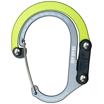 Imagen de Gear Aid HEROCLIP Clip y Gancho de Mosquetón (Pequeño) para Bolso, Cochecito Mochila, Verde Marino
