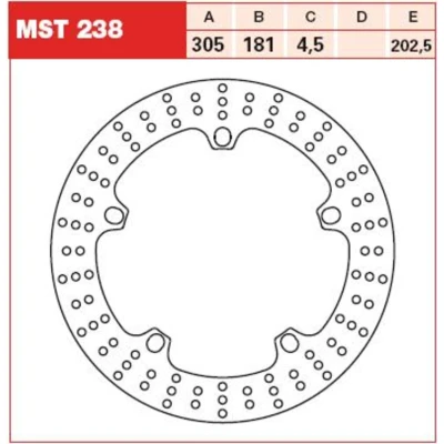 Imagen de TRW MST238 Disco de freno 305 4,5