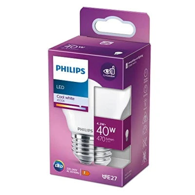 Imagen de Philips Bombilla LED Cristal, 40W, E27, Mate, Luz Blanca Fría, No Regulable