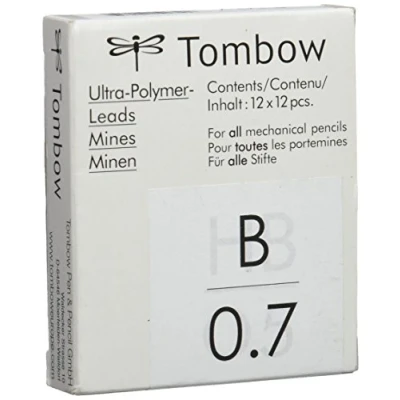 Imagen de Tombow ex 07p b Caja de 12 tubos con minas, 0.7 mm