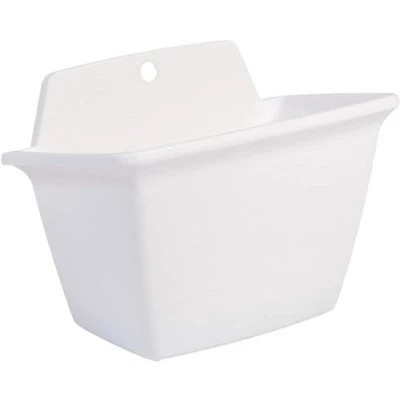 Imagen de Iris Ohyama, Maceta, jardinera de pared con sistema drenaje/reserva agua, para la jardinería Wall Planter250 Blanco
