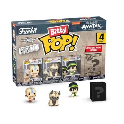 Imagen de Funko Bitty Pop! Avatar: TLA Aang 4PK with Momo, Appa, Toph Y una Minifigura Misteriosa Sorpresa 0.9 Inch (2.2 Cm) The Last Airbender la Leyenda de Coleccionable