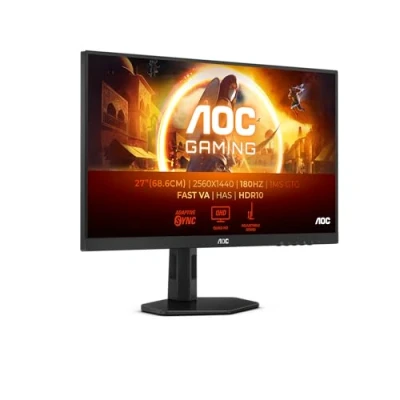 Imagen de AOC Gaming Q27G4XND 27 Zoll Curved QHD Monitor, 180 Hz, 0.5ms, FreeSync. Prem., HDR10 (2560x1420, HDMI 2.0, DisplyPort 1.4) Schwarz