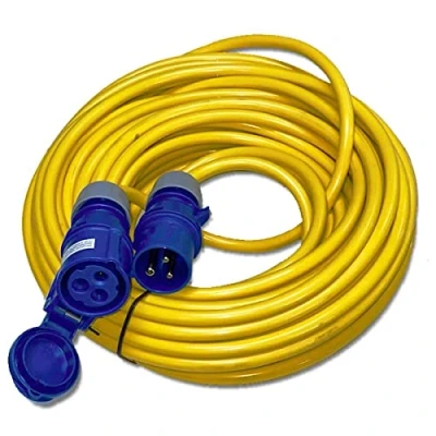 Imagen de Cable alargador de Camping 25m CEE 230 V, K35 AT N07V3V3 F 3G2,5, IP44, 3 x 2,5 mm, 16 A, Color Amarillo