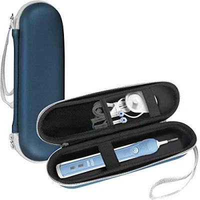 Imagen de Procase Estuche de Viaje Universal para Cepillo Eléctrico Dental Oral B/Philips, Caja Rígida Dientes Rotación Ultrasónico Pro 2 2500/Vitality/Crossaction Azul Marino